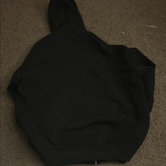 Black Hooded Zip-Up Jacket - Picture 3 of 3